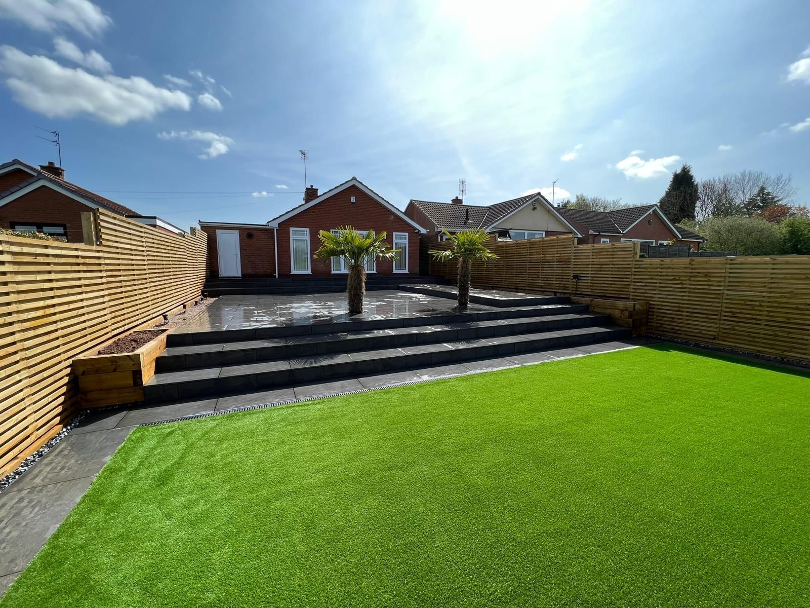 Landscaped and tiered garden in Sedgley