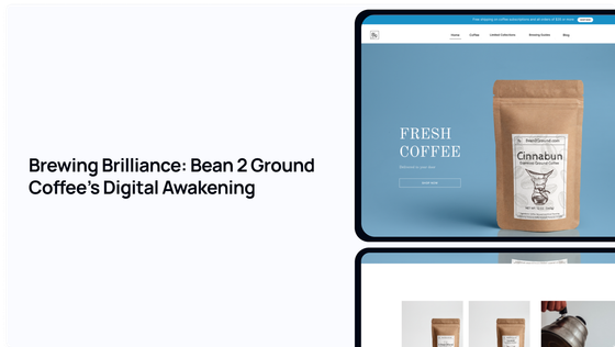 A picture of a bag of coffee on a website.