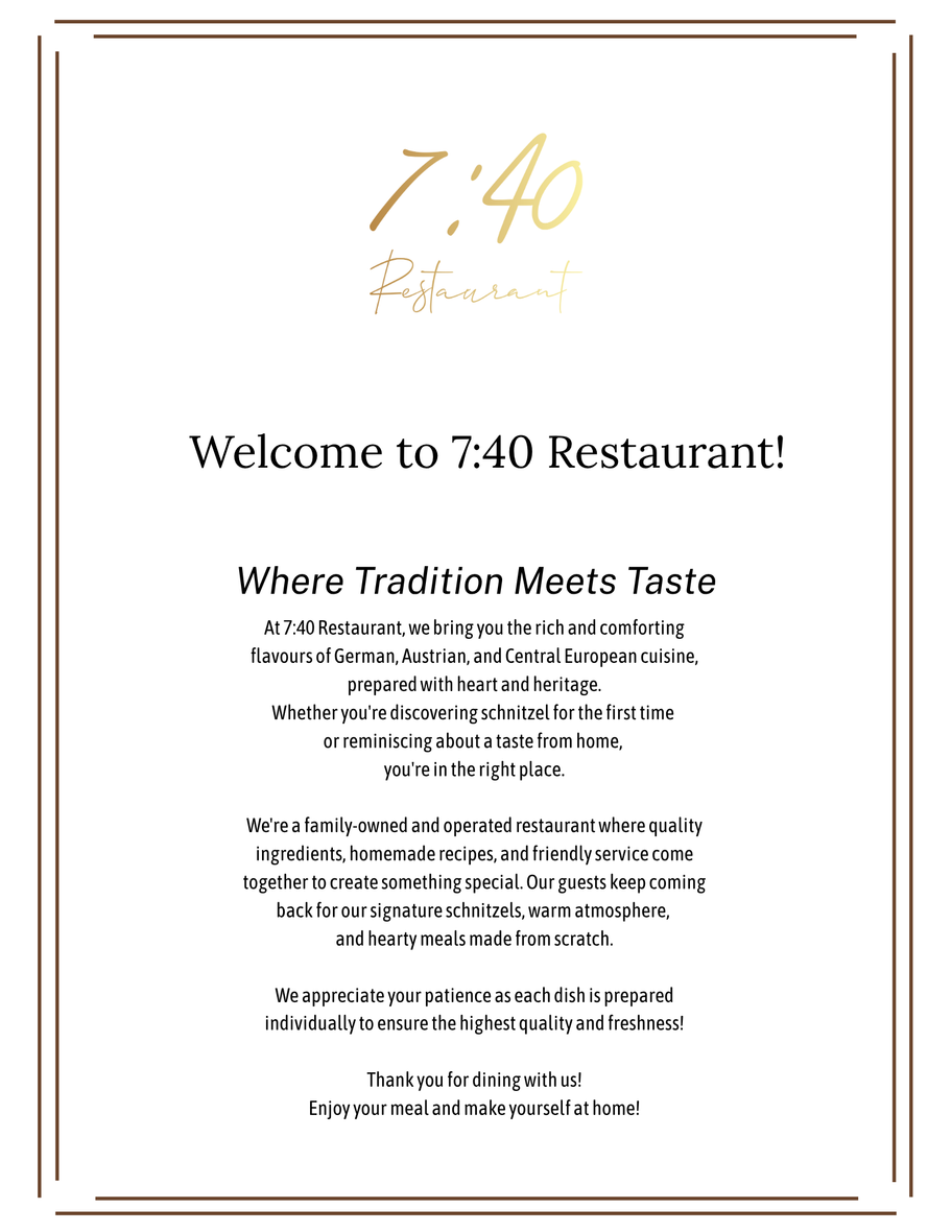 It is a welcome to a restaurant flyer.