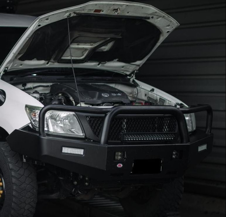 A White Ute Close Up Of Engine — Dynolink In Garbutt, QLD