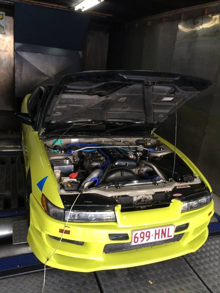 A Yellow Car With Close Up Of Engine — Dynolink In Garbutt, QLD