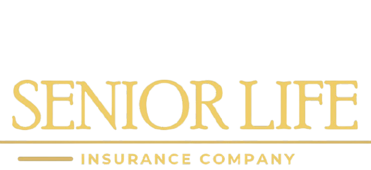 Senior Life Insurance Company logo in gold.