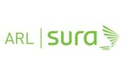 Un logotipo verde y blanco para ARL Sura.