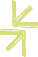 Two yellow arrows facing each other in a mirrored formation.