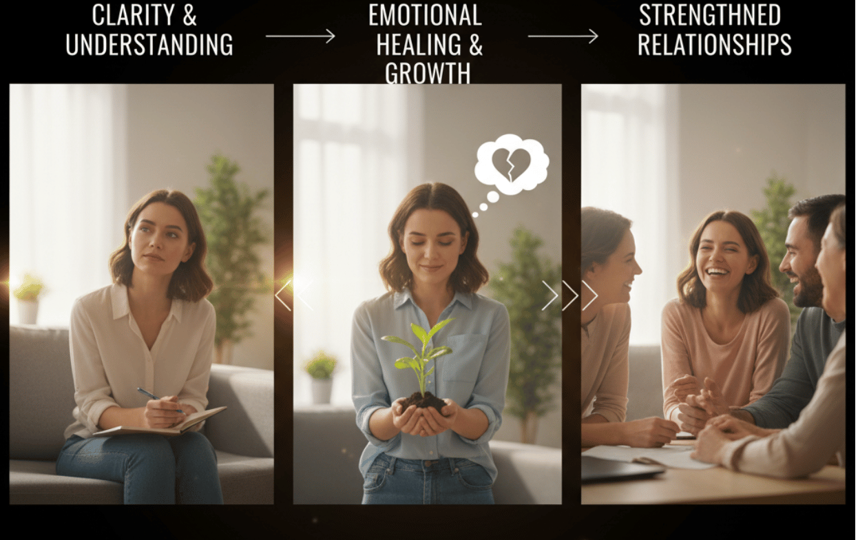 Group counseling session overlooking the mountains, representing community support and addiction recovery services in Whitefish, Montana.