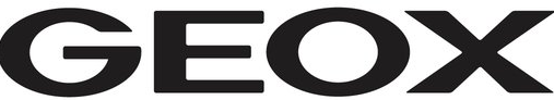 Logo GEOX in grassetto, carattere sans-serif nero.