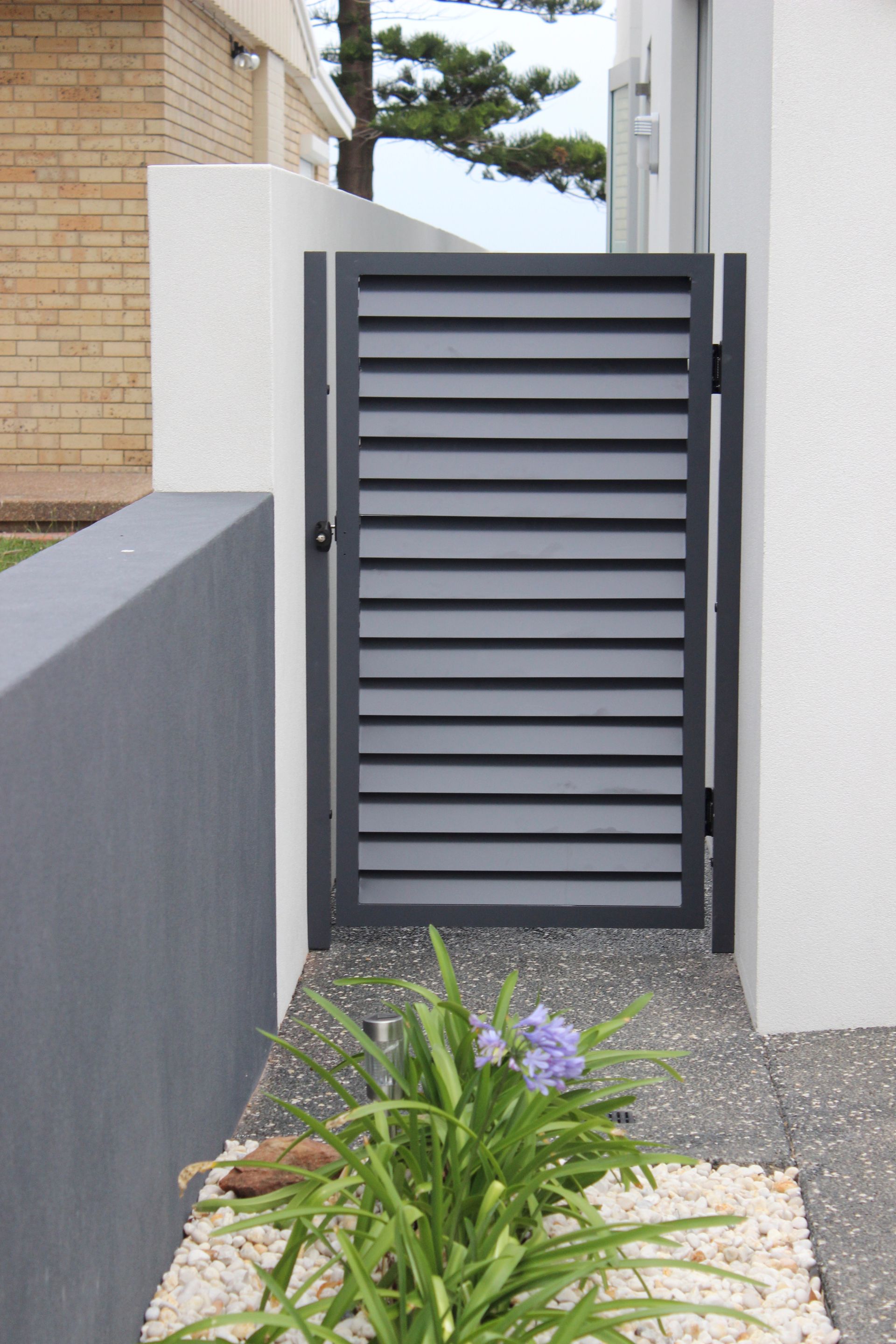 Black Side Entry Gate — Febos Welding and Engineering In Corrimal, NSW