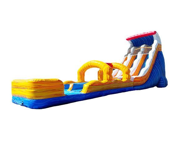 24' Dual Lane Lightning Water Slide Combo