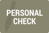 A picture of a pen and the words 'personal check'.