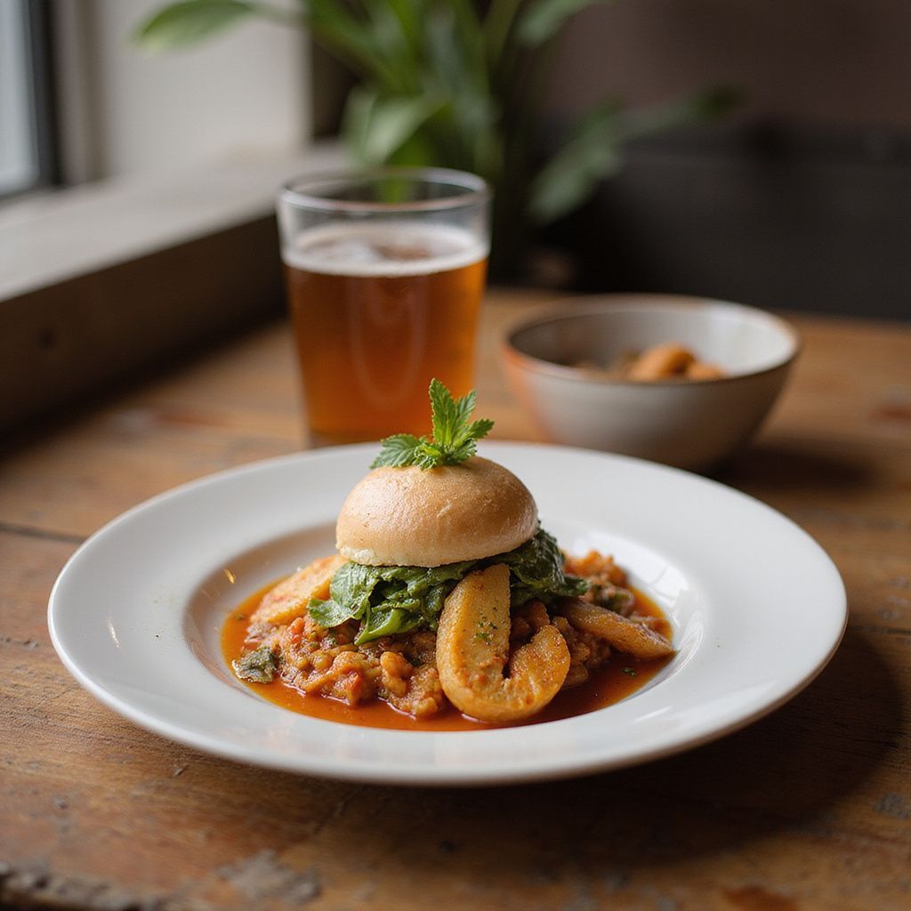 Two-story wooden house with a porch and balcony, surrounded by fall foliage, under a blue sky.