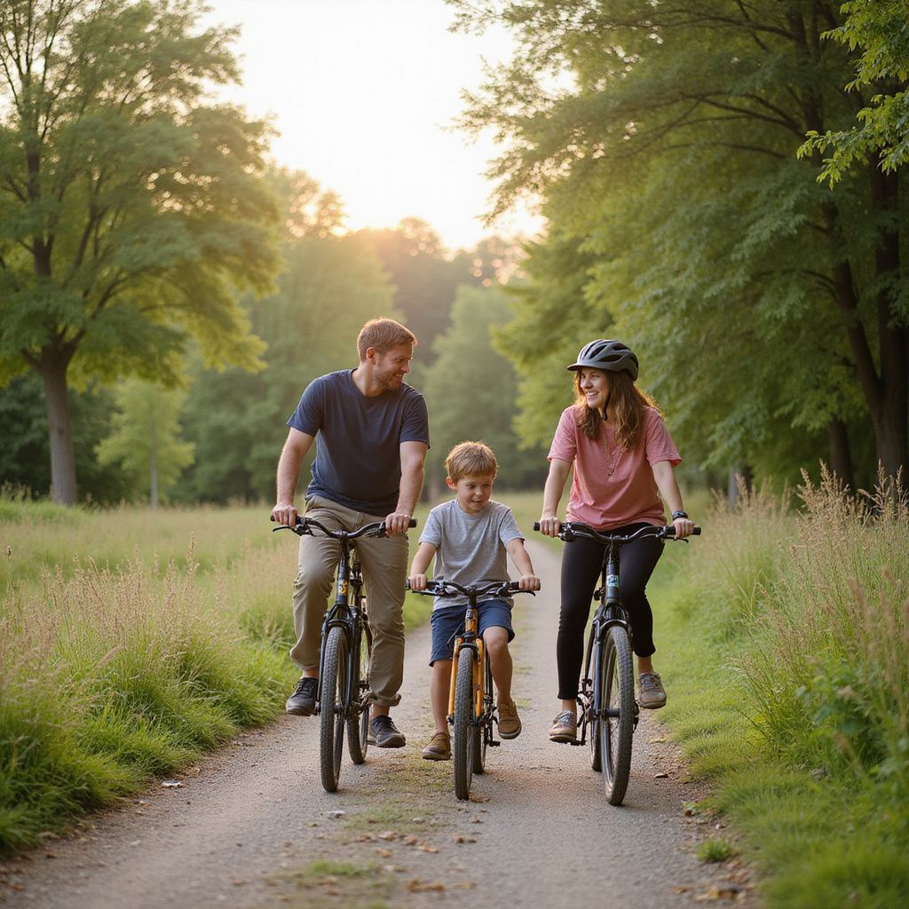 A river flows between tall, rocky cliffs covered in trees under a clear sky.