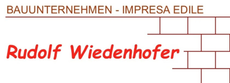 Logo per Rudolf Wiedenhofer Bauunternehmen (impresa di costruzioni).