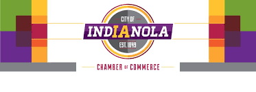 A logo for the indianola chamber of commerce