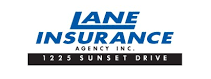 The lane insurance agency inc. logo is shown on a white background.