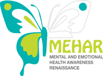 A logo for mehar mental and emotional health awareness renaissance