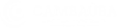 logotipo branco da escola cambaúba 