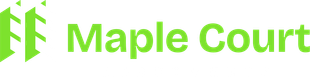 Maple Court Apartments white logo
