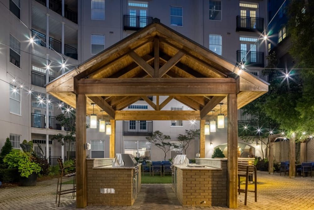 Outdoor grilling station at Marq on Ponce.