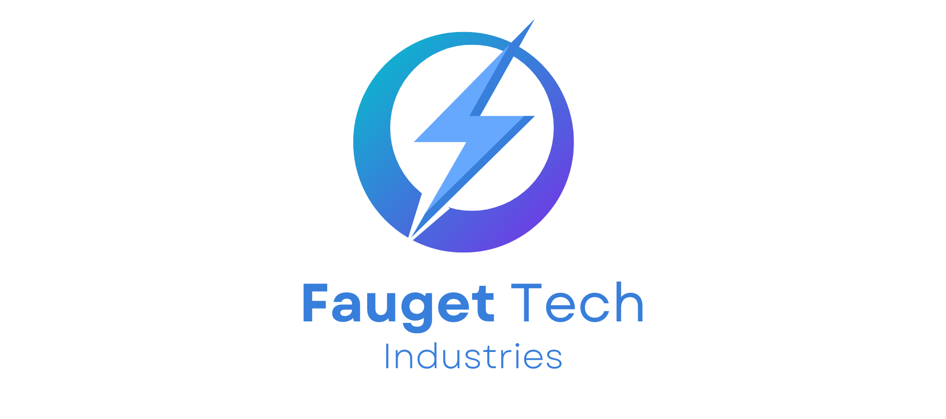 A logo for a company called faut tech with a lightning bolt in a circle.