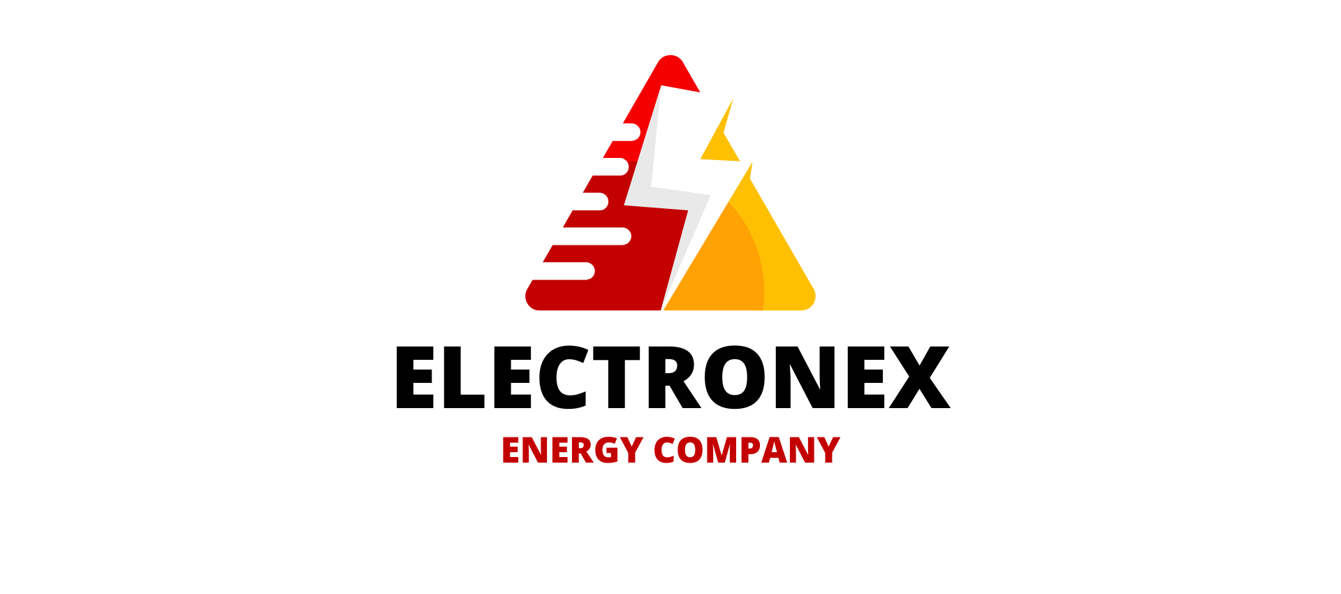 The logo for electronex energy company has a lightning bolt in a triangle.