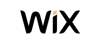 A black and white logo for wix on a white background.