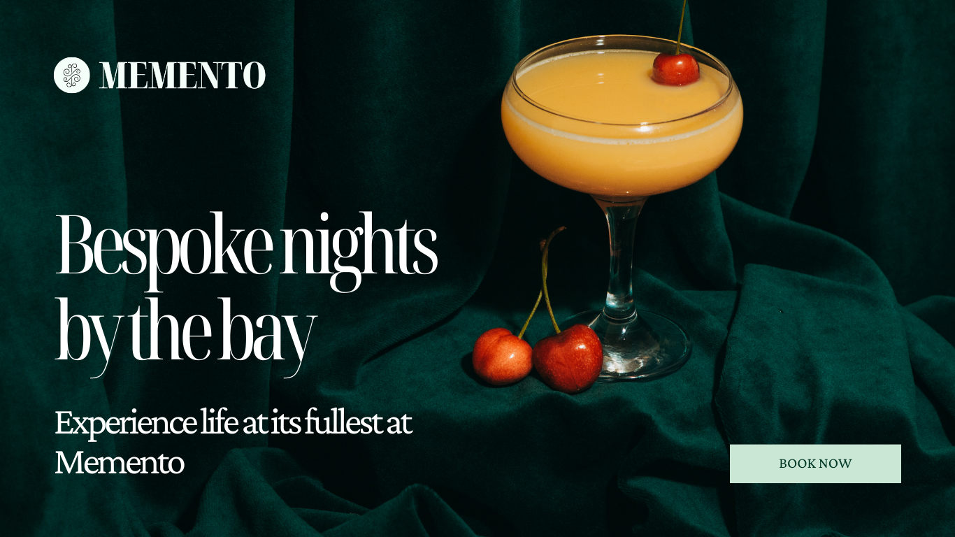 An advertisement for bespoke nights by the bay