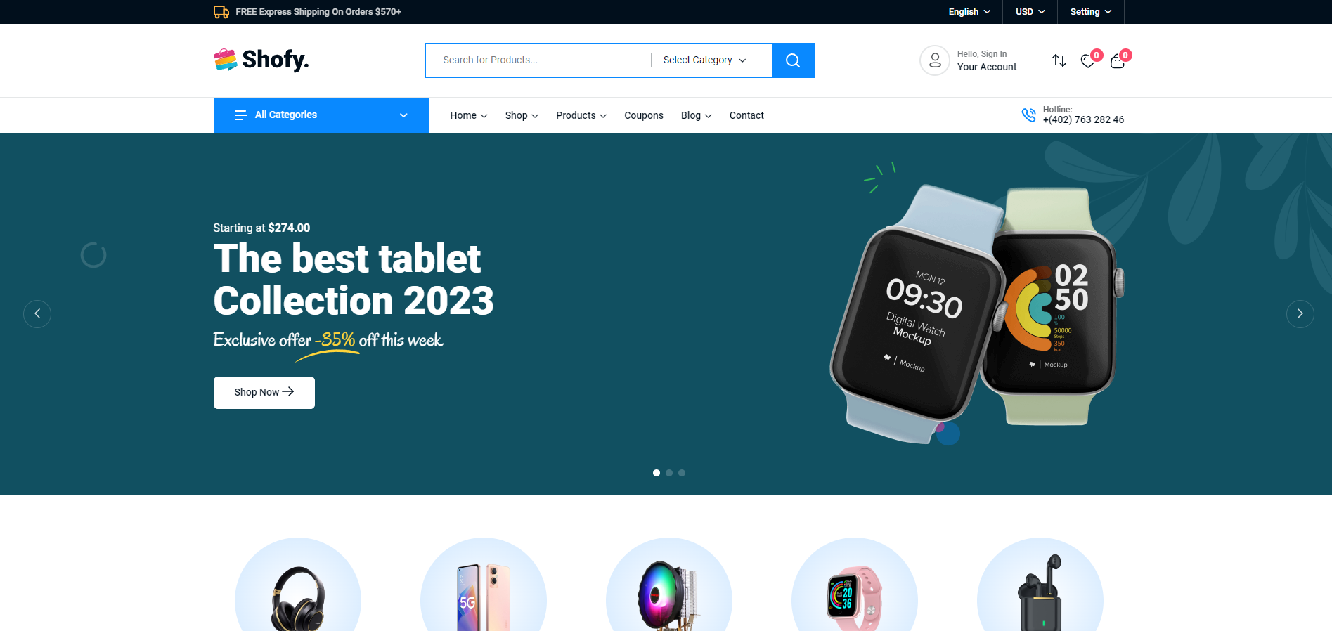 A screenshot of the website for the best tablet collection 2023.