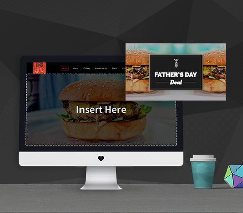 A computer screen displays a father 's day deal