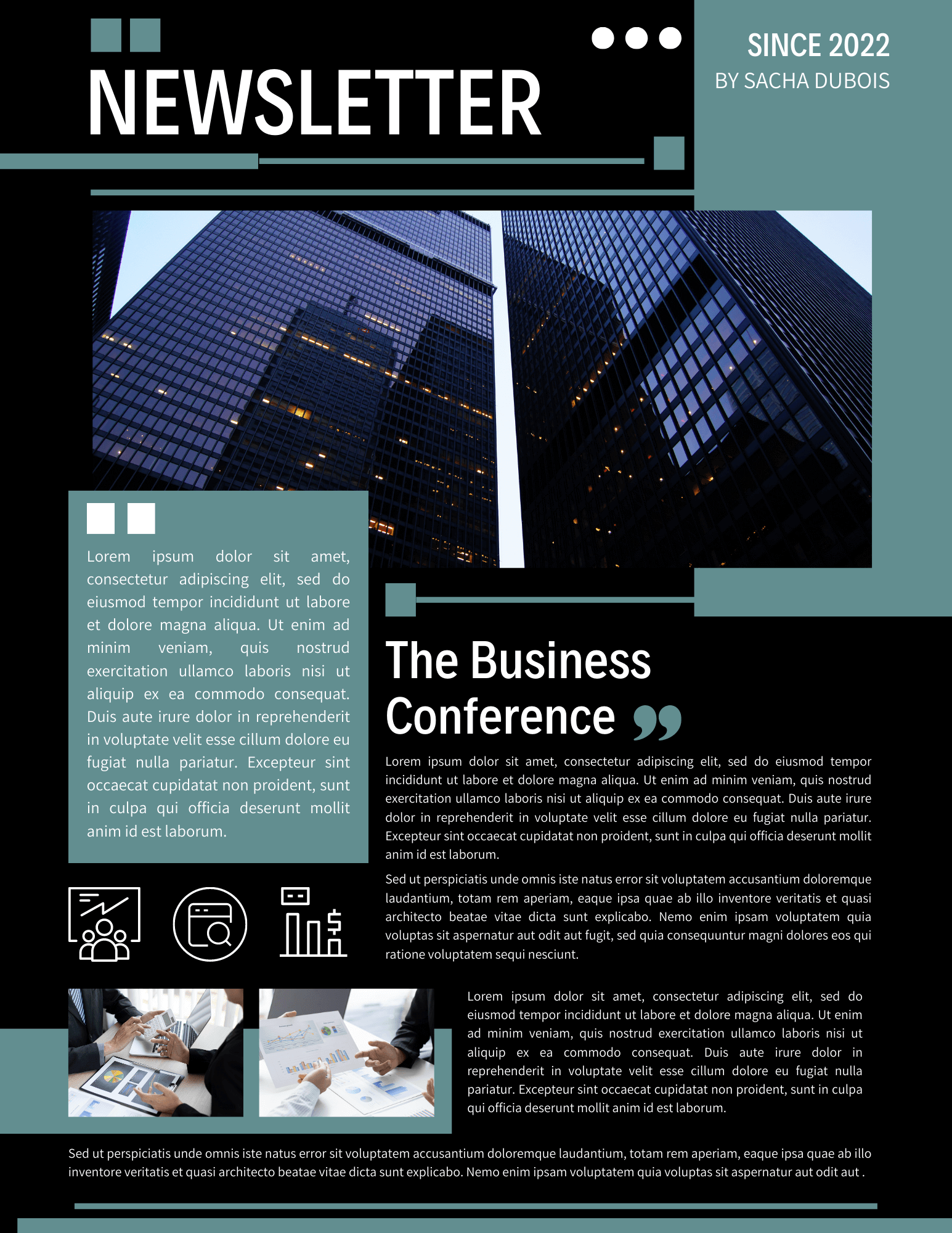 It is a newsletter for the business conference.