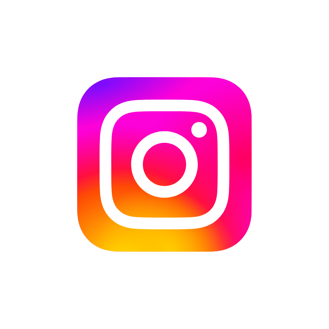 A colorful instagram logo on a white background