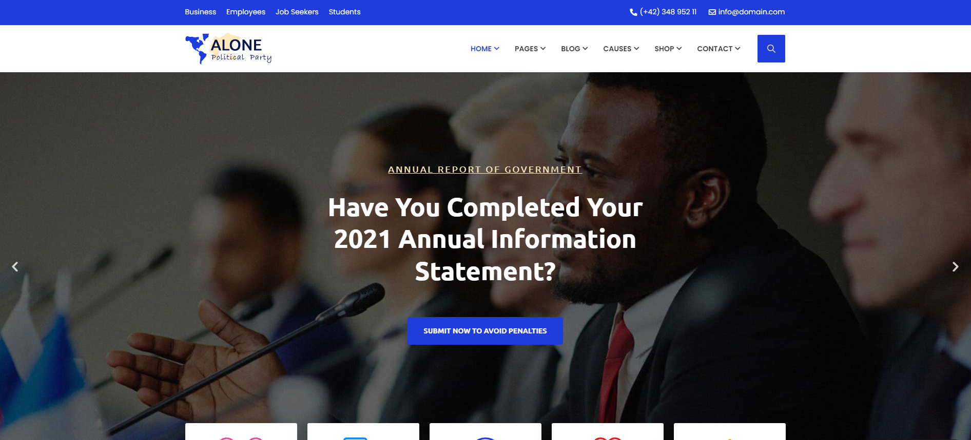 A group of people are sitting at a table with microphones.