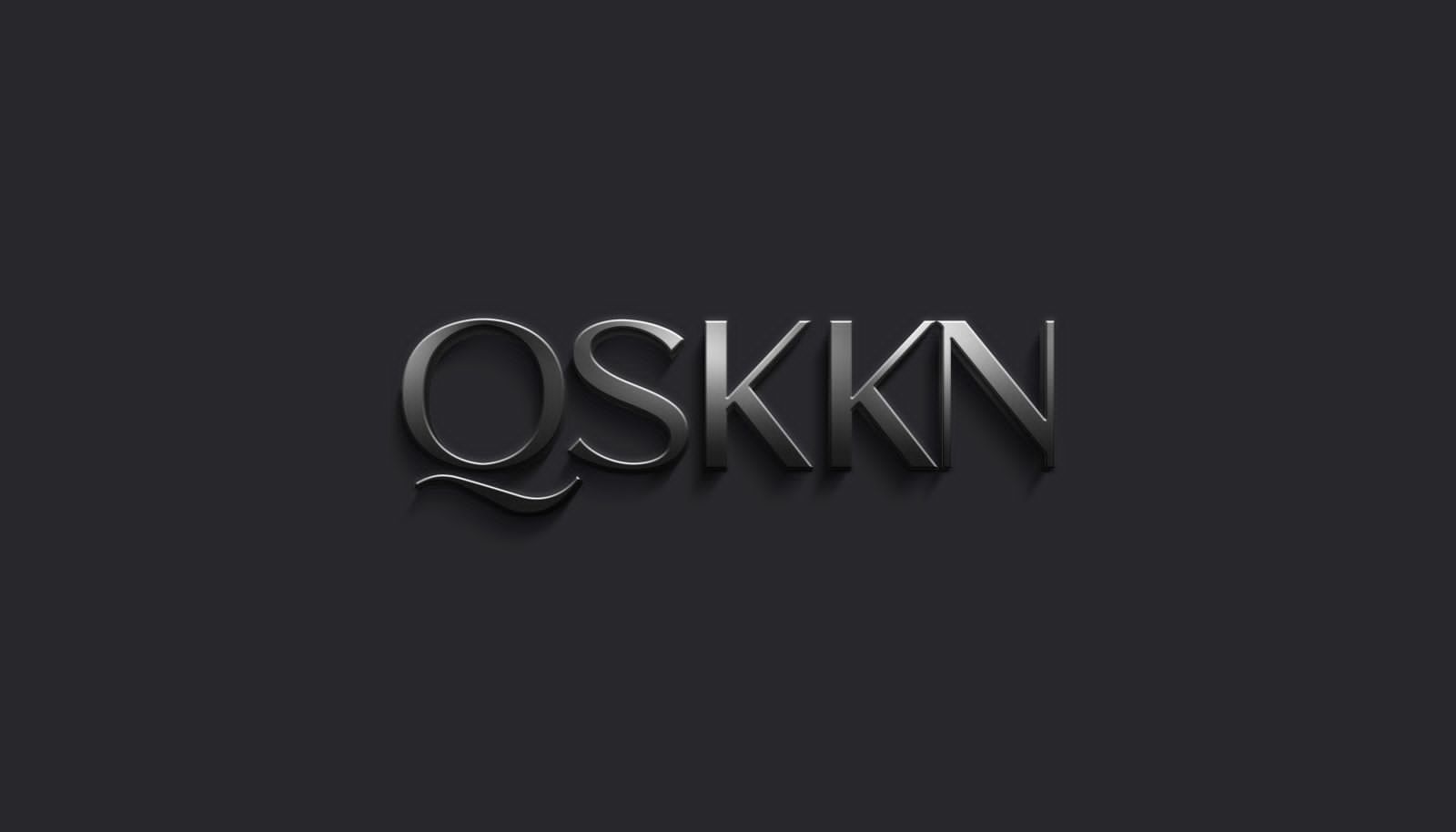 The word qskkn is on a black background