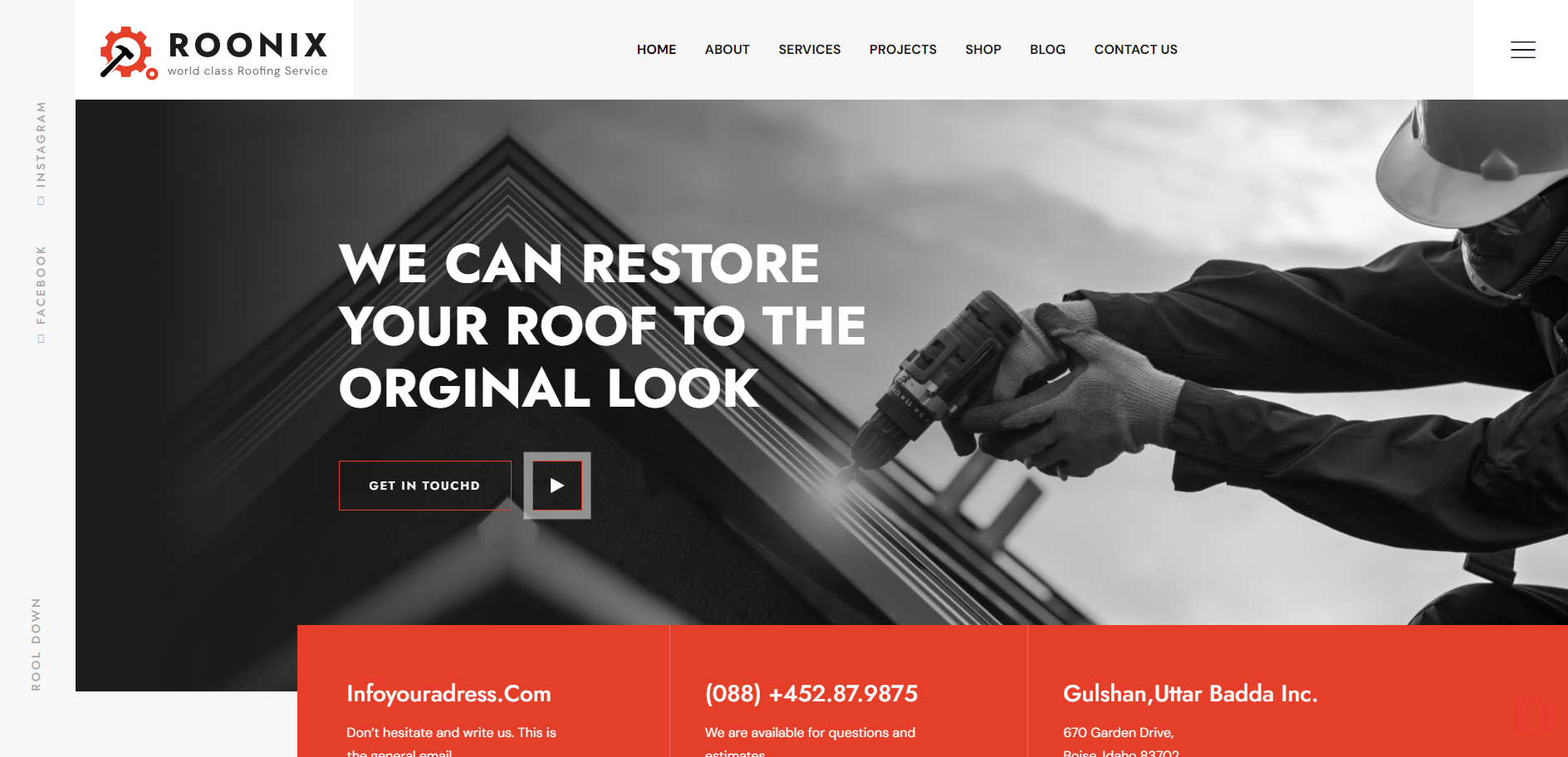 A website for a roofing company says we can restore your roof to the original look.