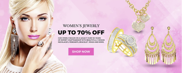 A woman is wearing a necklace , earrings , and a ring.