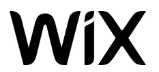 A black and white logo for wix on a white background.