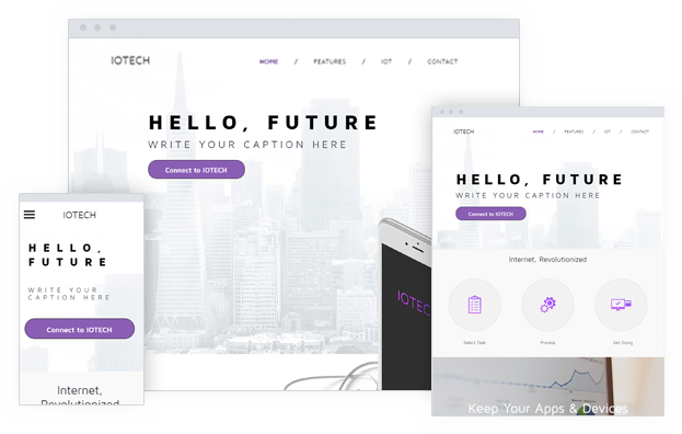 A screenshot of a website on a computer , tablet , and phone.
