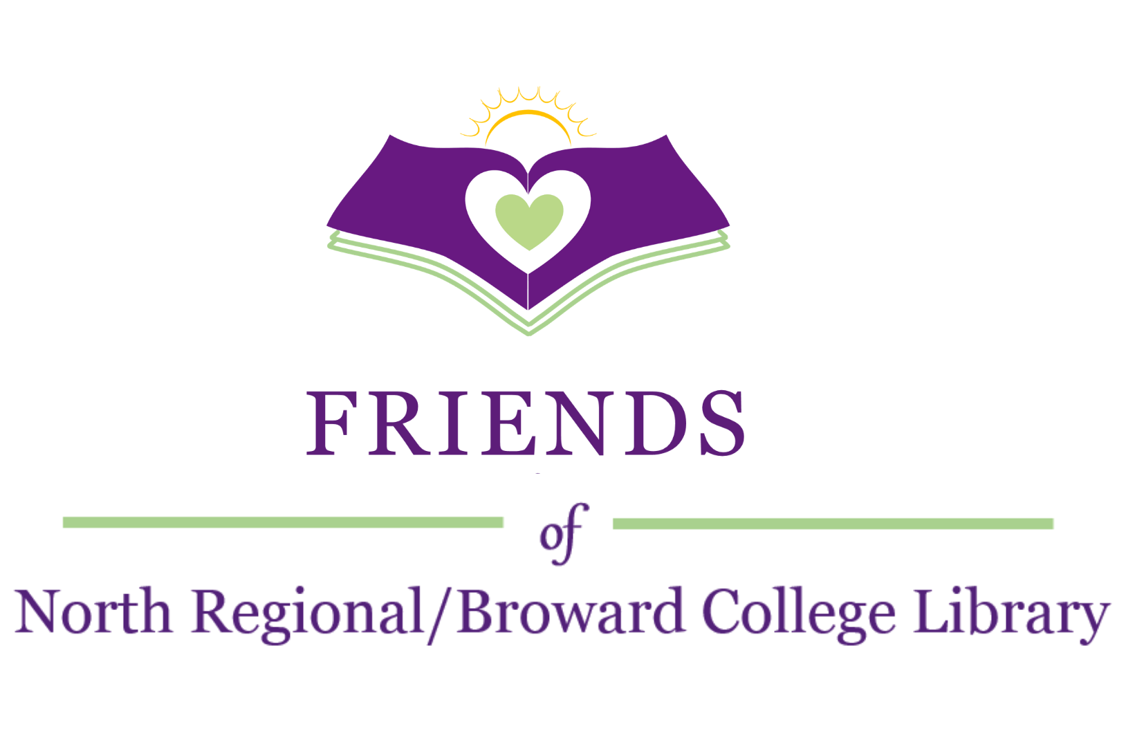 The logo for the friends of north regional / broward college library.