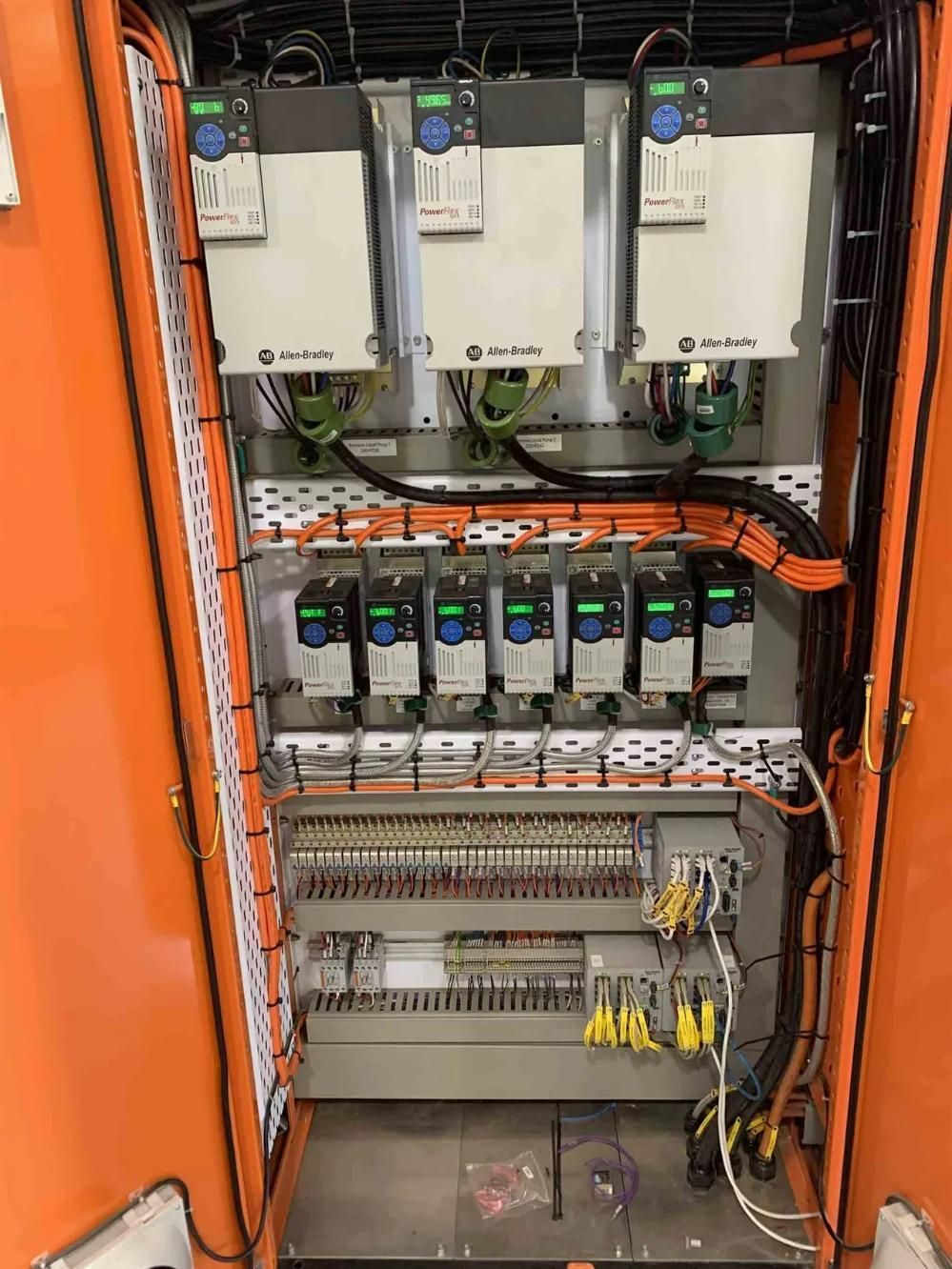 A Close up Of a Electrical Panel with A Lot of Wires and Relays Installed — A & J Electrical Contractors in Tamworth, NSW