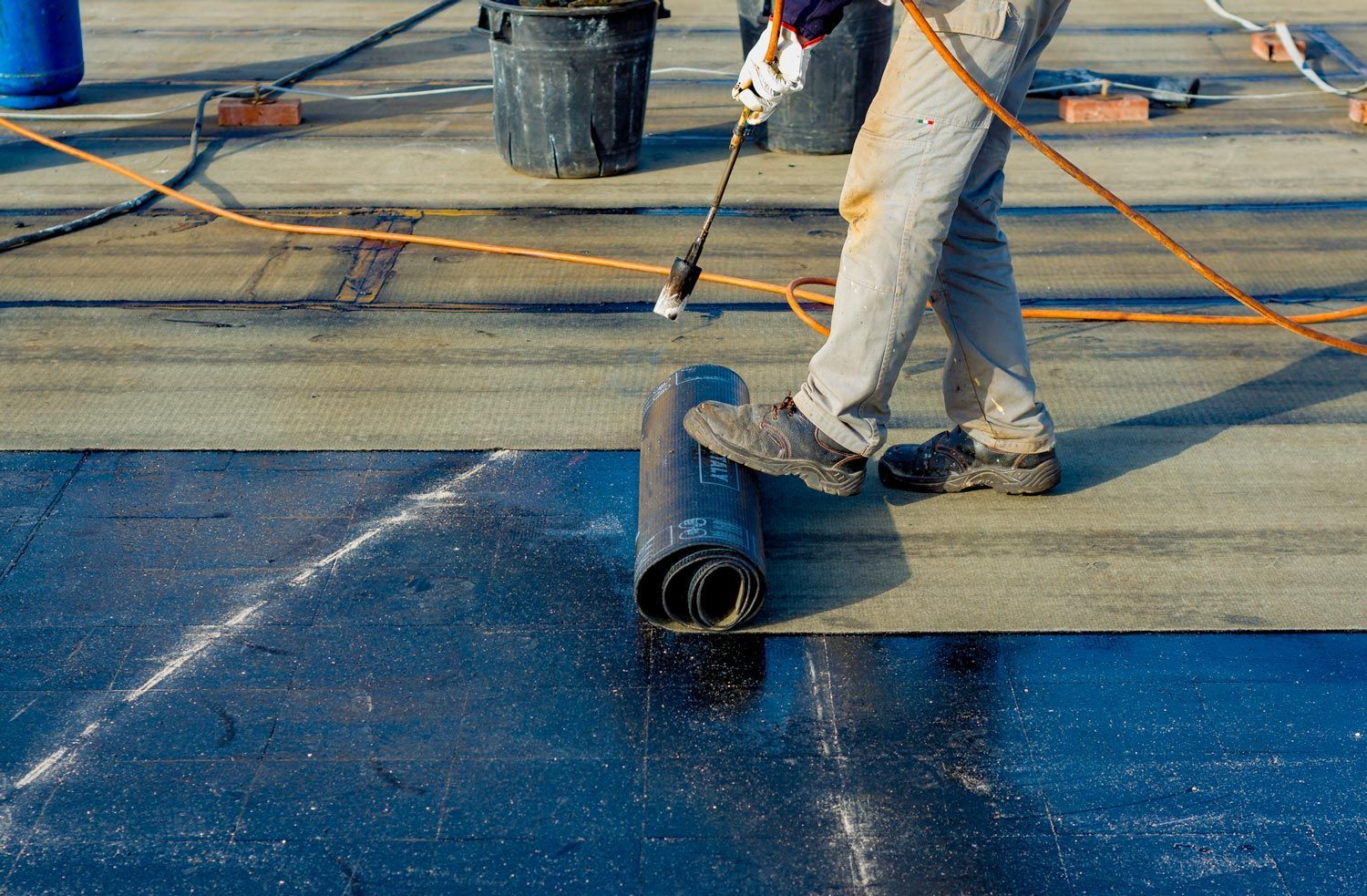Hot Asphalt Flat — Orange, CA — Bronco Roofing