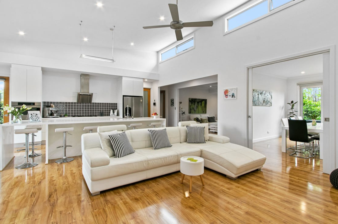 Dining Sofa Far Left View — Adelaide, SA — Coastal Living by Design