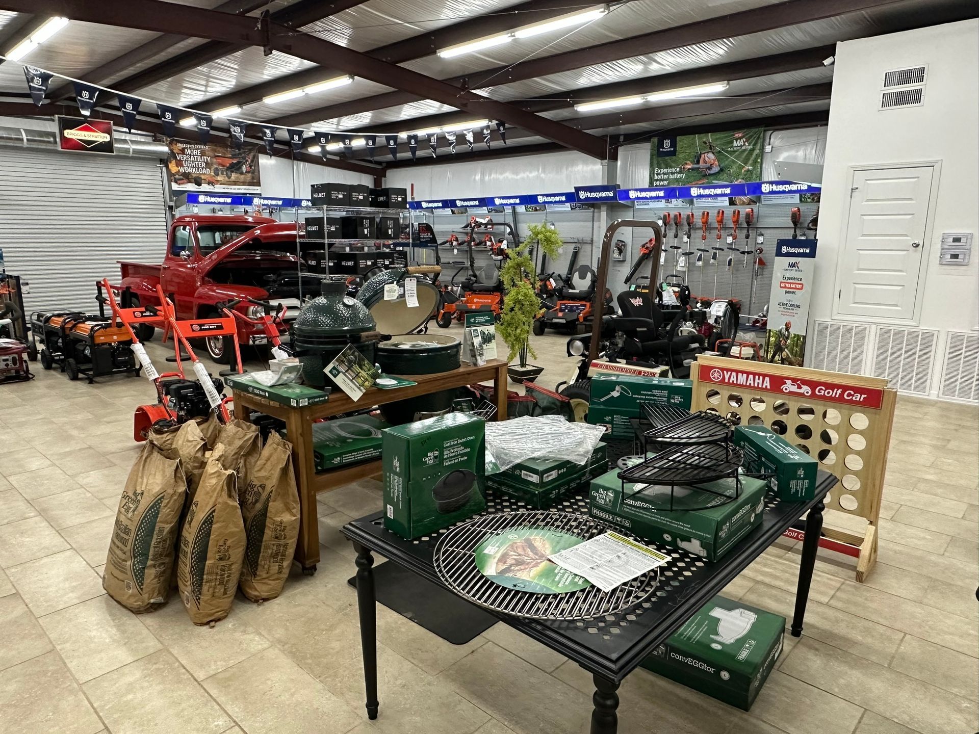 A store filled with lots of lawn mower parts.