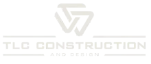 Logo for TLC Construction and Design, featuring interlocking triangles and text.