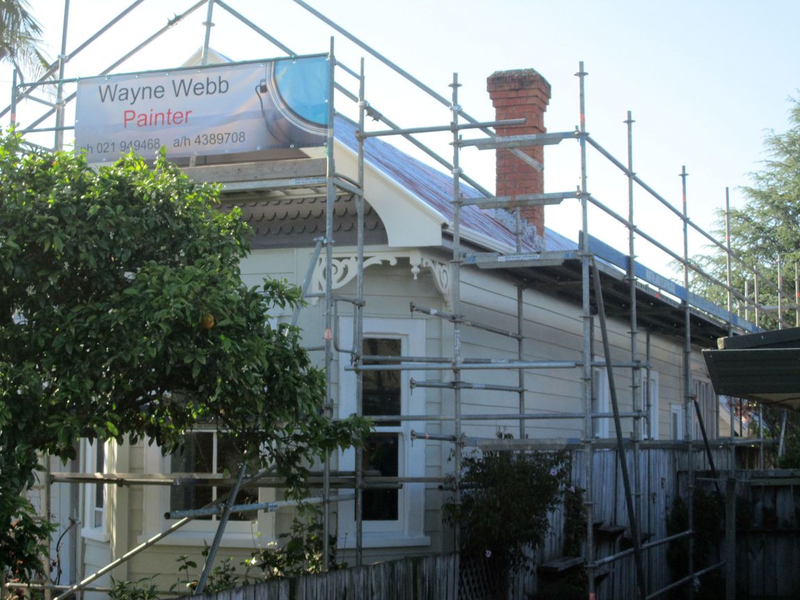 During restoring paintwork on a Villa in Whangarei by Wayne Webb Painters
