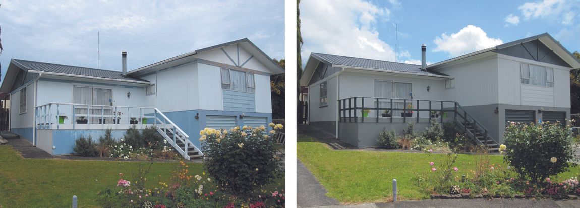 Before and after residential home in Whangarei by Wayne Webb Painters