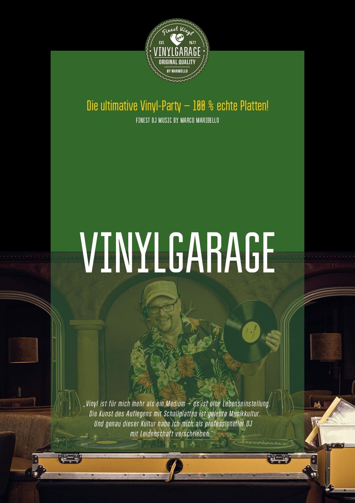 Vinyl-DJ in Köln, Frankfurt, Düsseldorf, Essen, München, Hamburg und Berlin