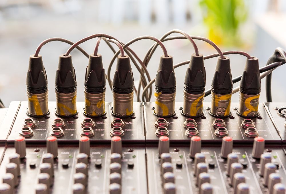 Audio Mixer With Xlr Cables Plugged in — Jendata In Ayr, QLD