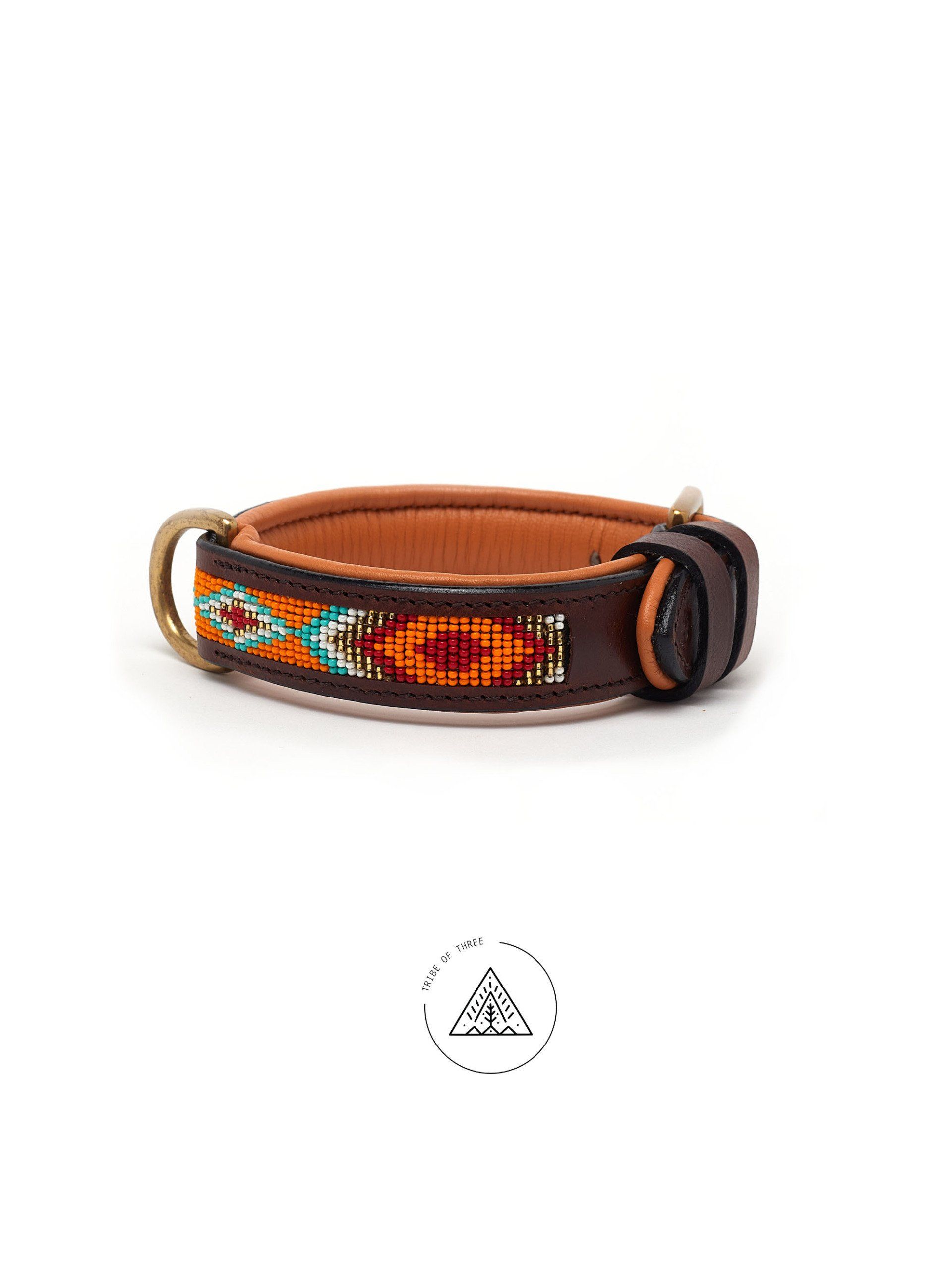 kralen halsband, leren halsband, halsband, Tribe Of Three, native halsband, honden riem, dogwithamission