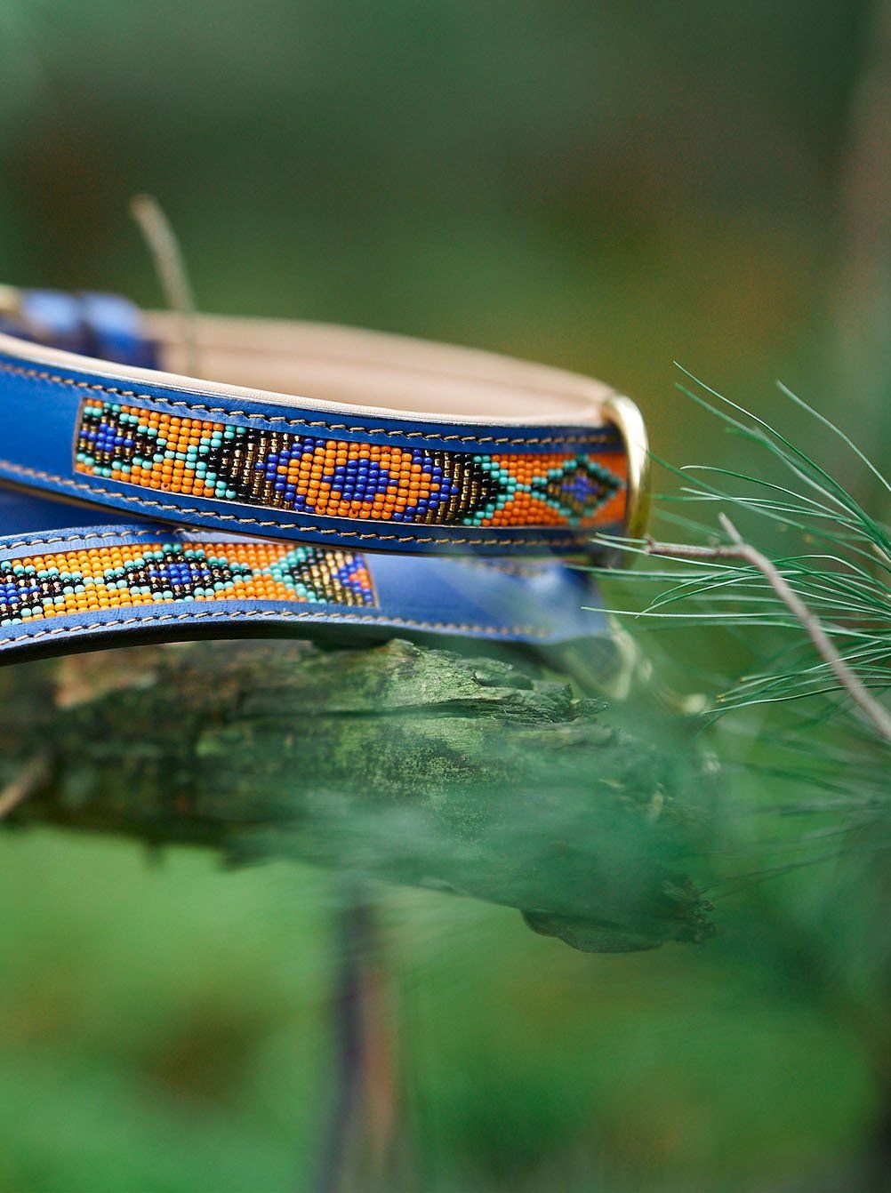 kralen halsband, leren halsband, halsband, Tribe Of Three, native halsband