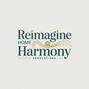 A logo for reimagine home harmony renovations