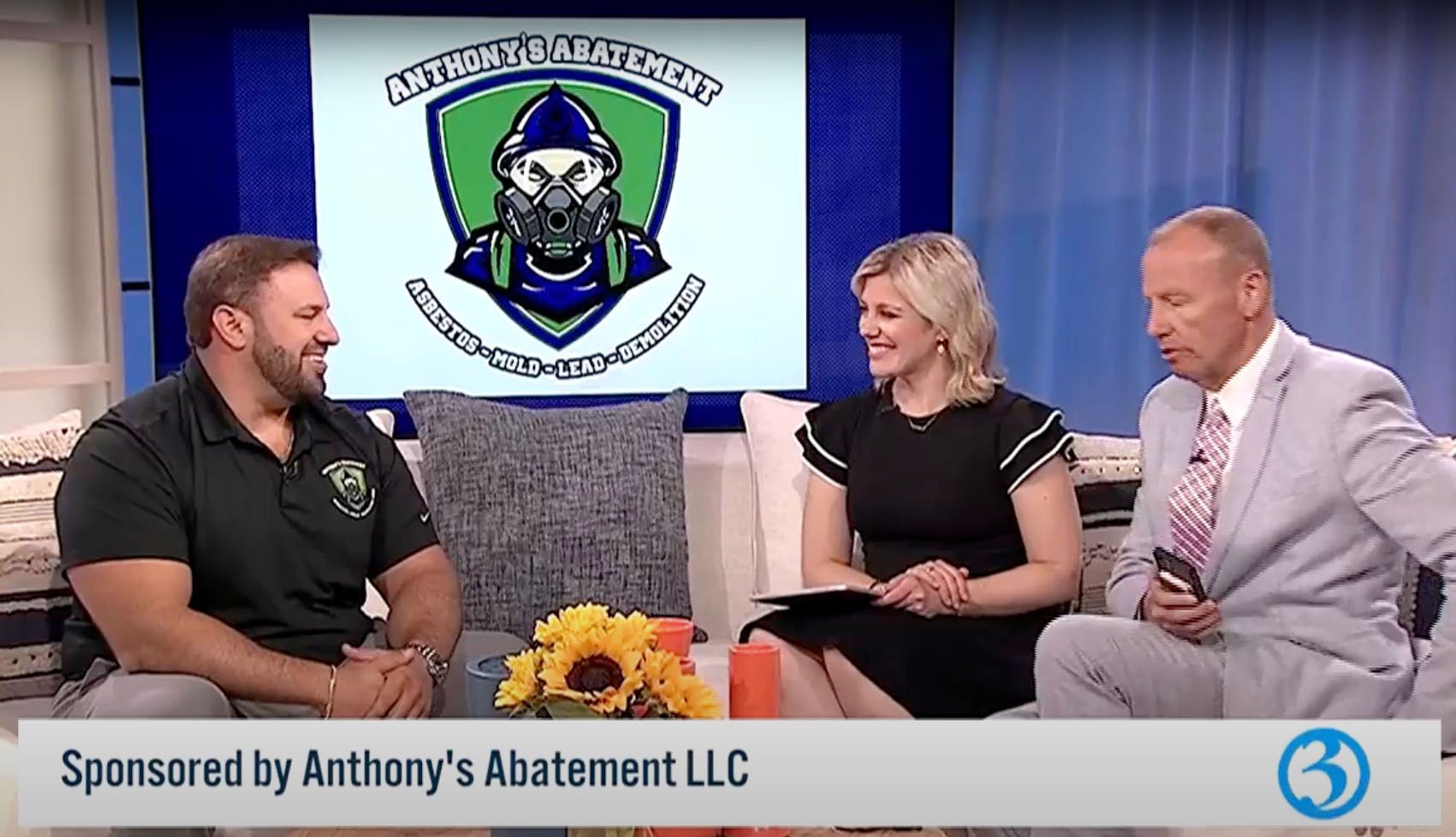 Founder of Anthony's Abatement LLC is being interviewed on WFSB's Great Day